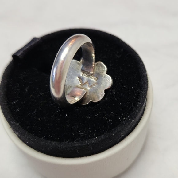 Vintage Navajo silver turquoise ring - Picture 6 of 11